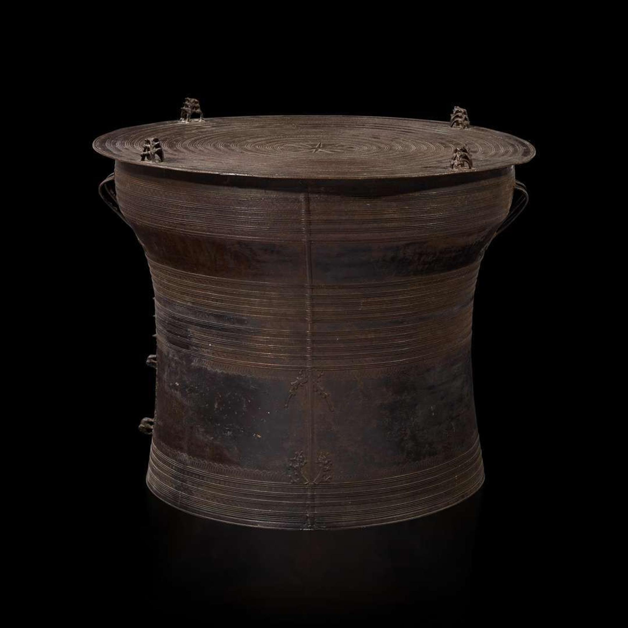 A Shan style bronze "rain" drum
