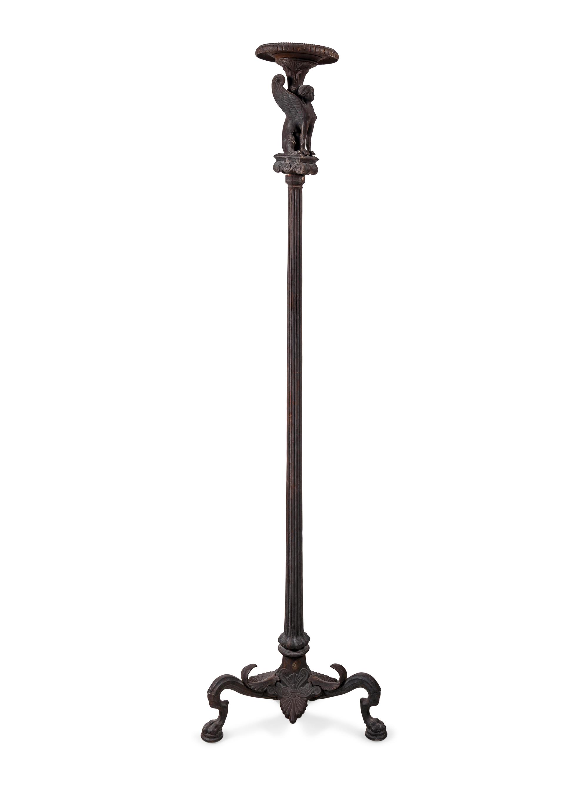 An Etruscan Revival Cast Metal Torchere