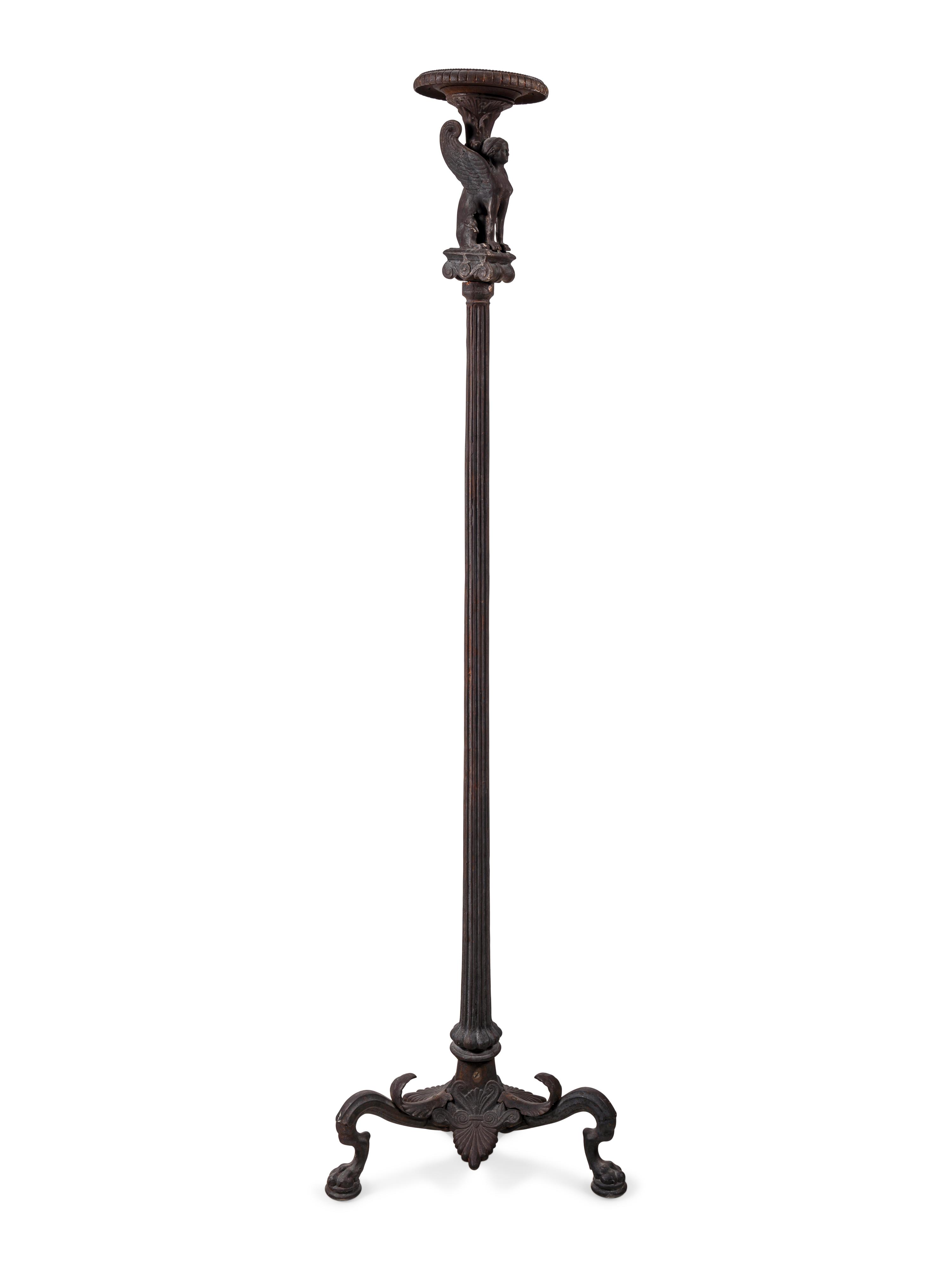 An Etruscan Revival Cast Metal Torchere
