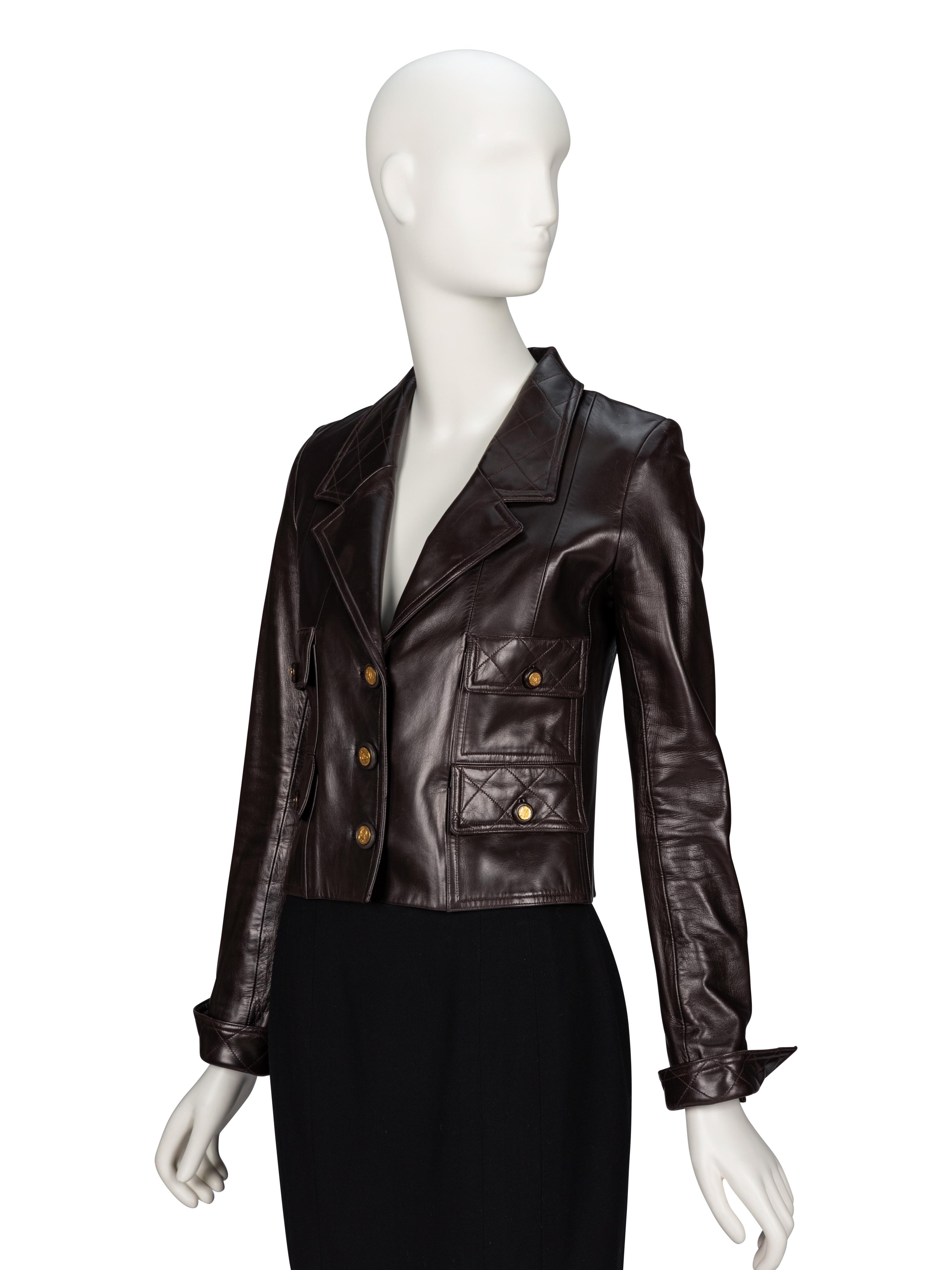 Chanel, Chocolate Brown Leather Jacket, 1993