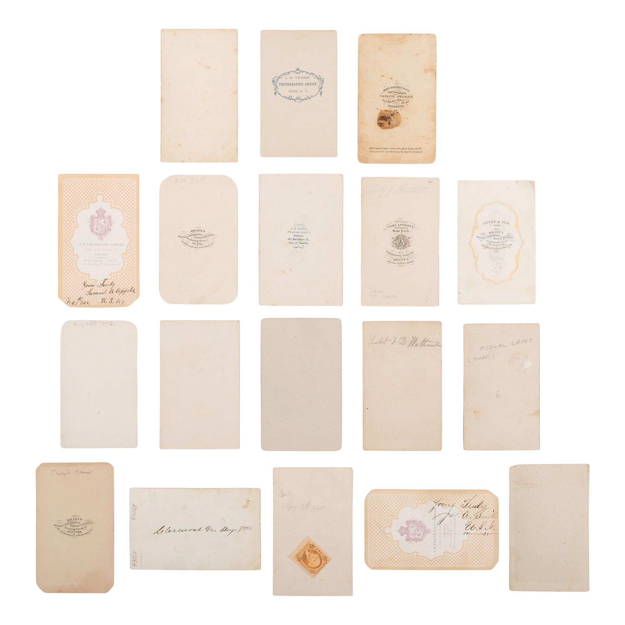[Civil War] Group of 37 Carte de Visites of Union Officers and Enlisted Men