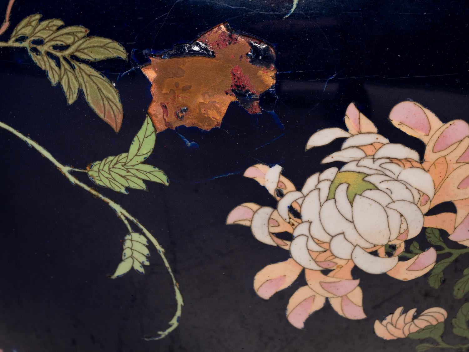 A Large Cloisonné Jardinière and Stand