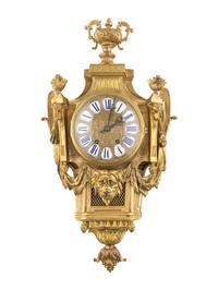 A French Gilt Bronze Cartel Clock