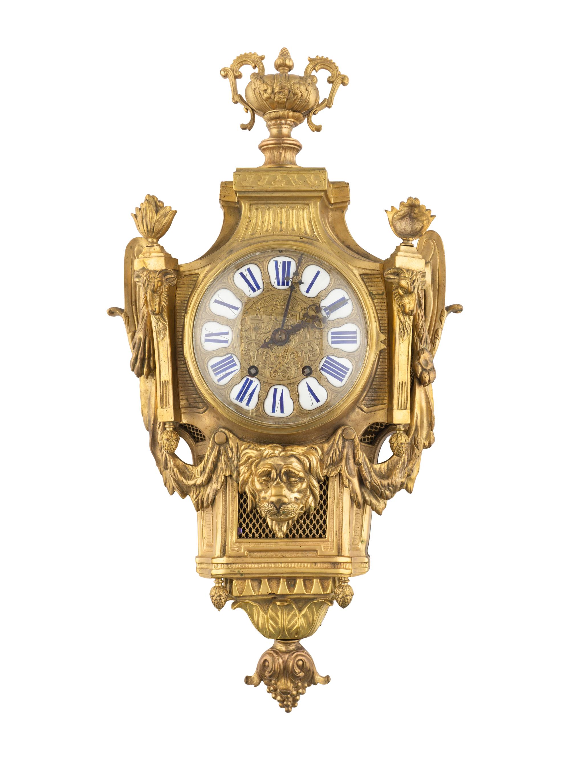 A French Gilt Bronze Cartel Clock
