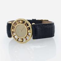 A lady's 18K gold and leather strap wristwatch, Tiffany & Co. Paloma Picasso, 1984