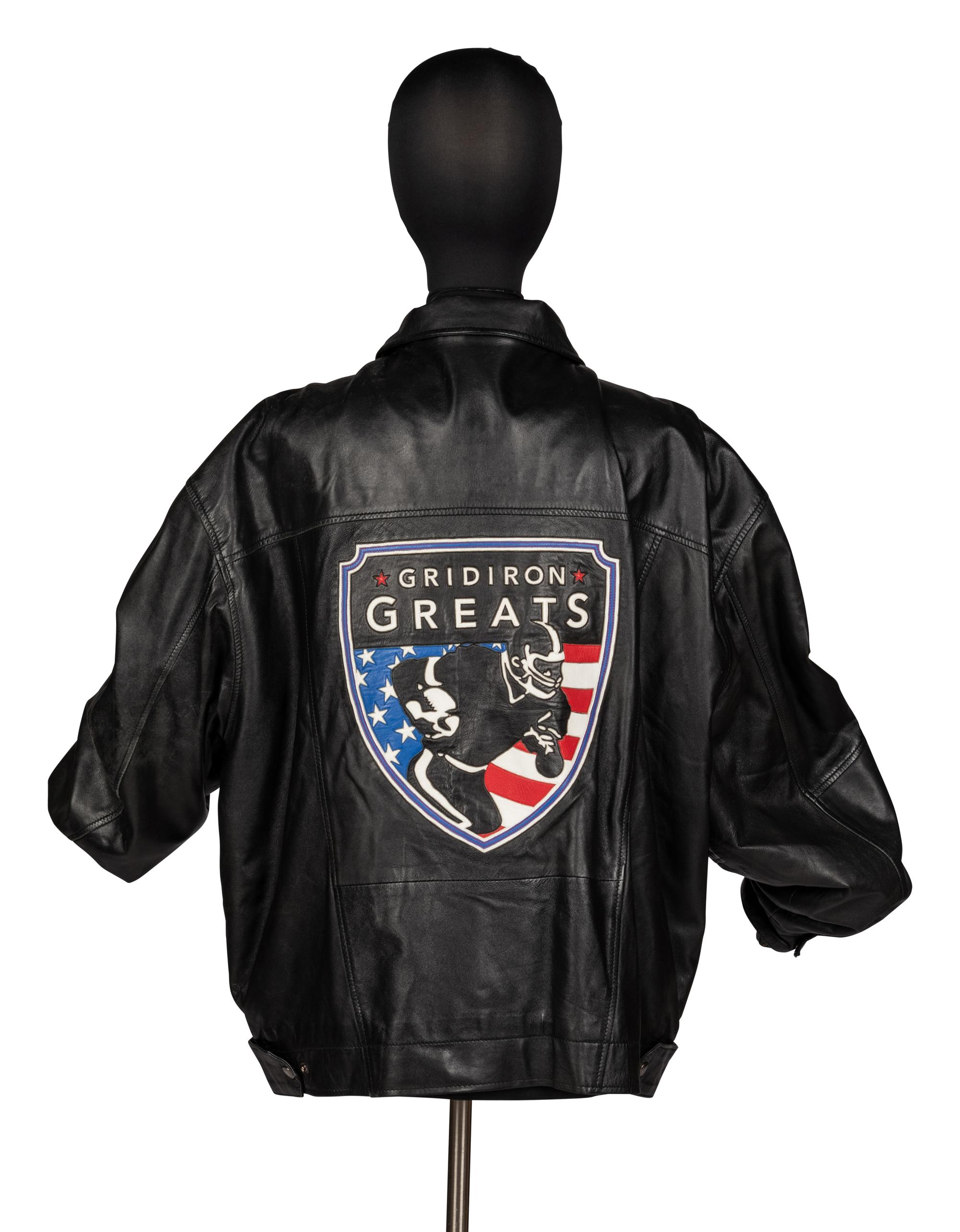 Mike Ditka's Personally Owned and Worn Gridiron Greats Leather Jacket