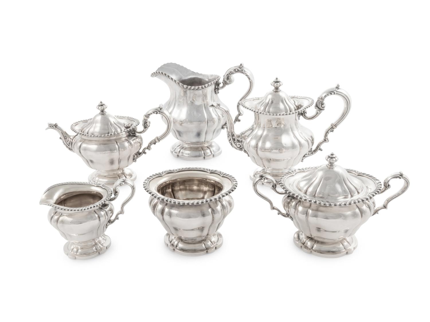An American Silver Six-Piece Tea and Coffee Service