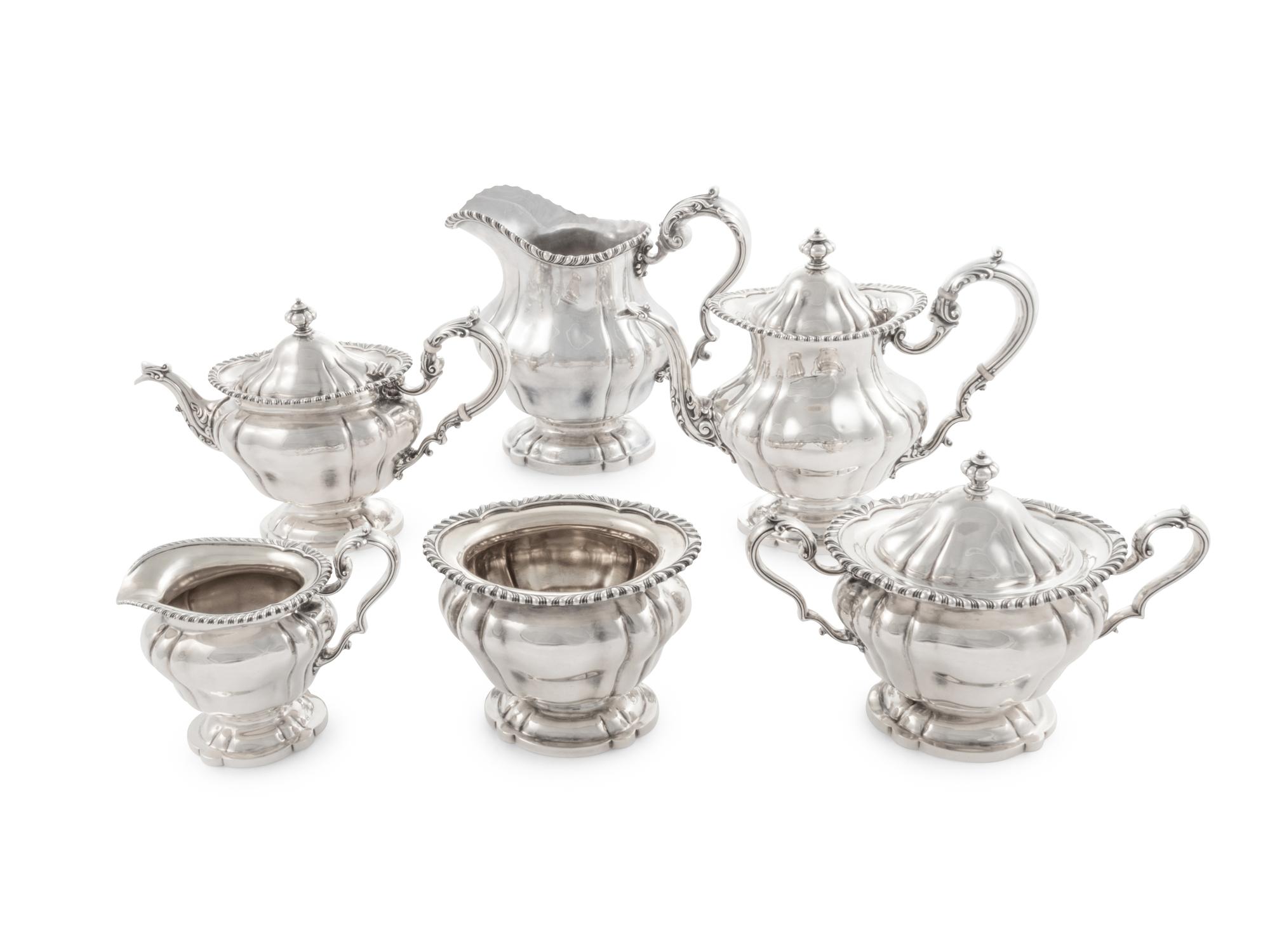 An American Silver Six-Piece Tea and Coffee Service