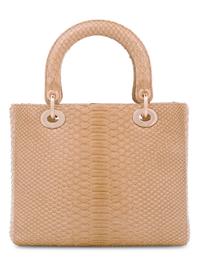 Christian Dior Tan Python Small Lady Dior Bag, 2009