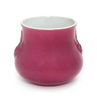 A Pink Glazed Porcelain Jar Height 3 1/2 inches. — 19TH CENTURY