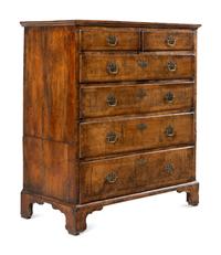 A George II Walnut Chest of Drawers