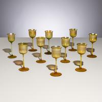Tiffany Studios New York (American, 1880–1930) — Assembled Set of Ten Cordials
