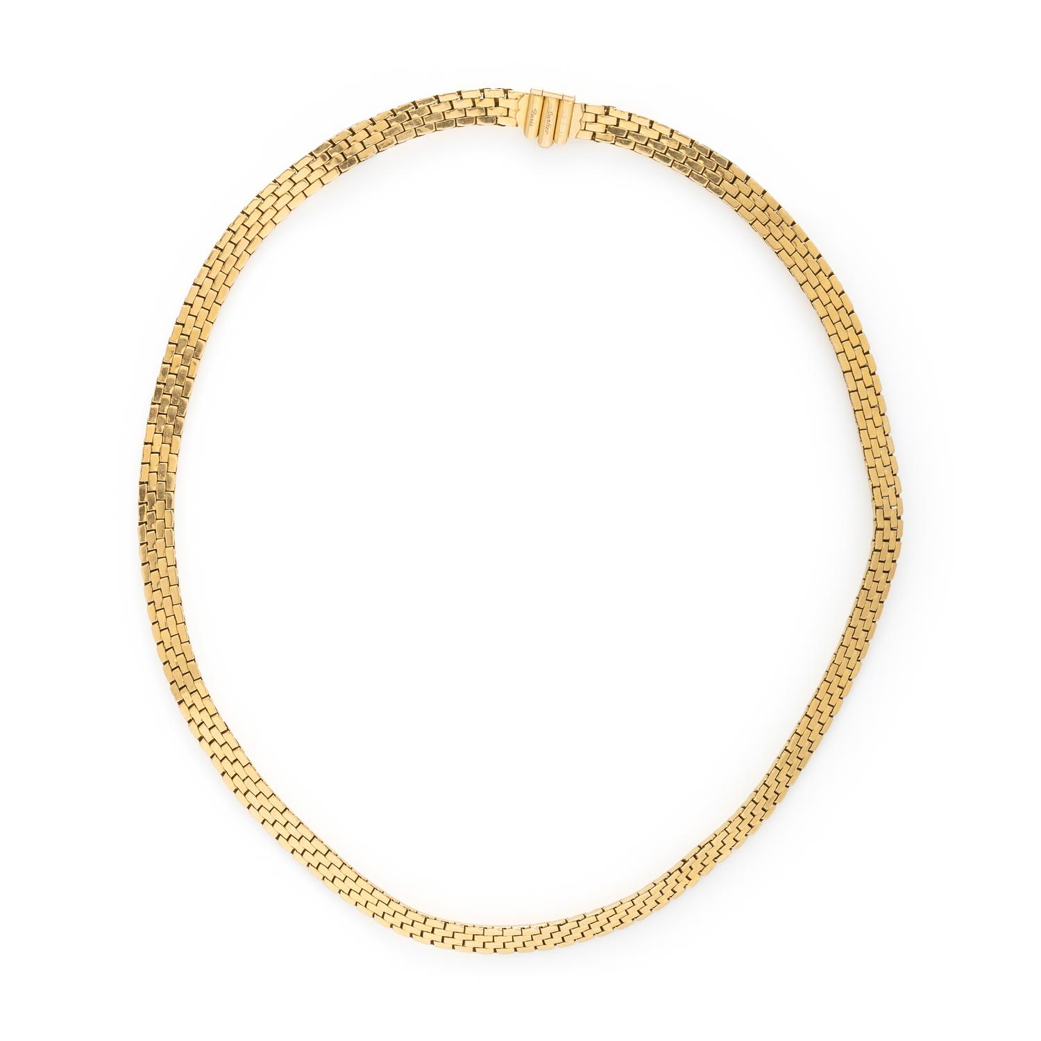 CARTIER, PARIS, YELLOW GOLD PANTHERE LINK NECKLACE