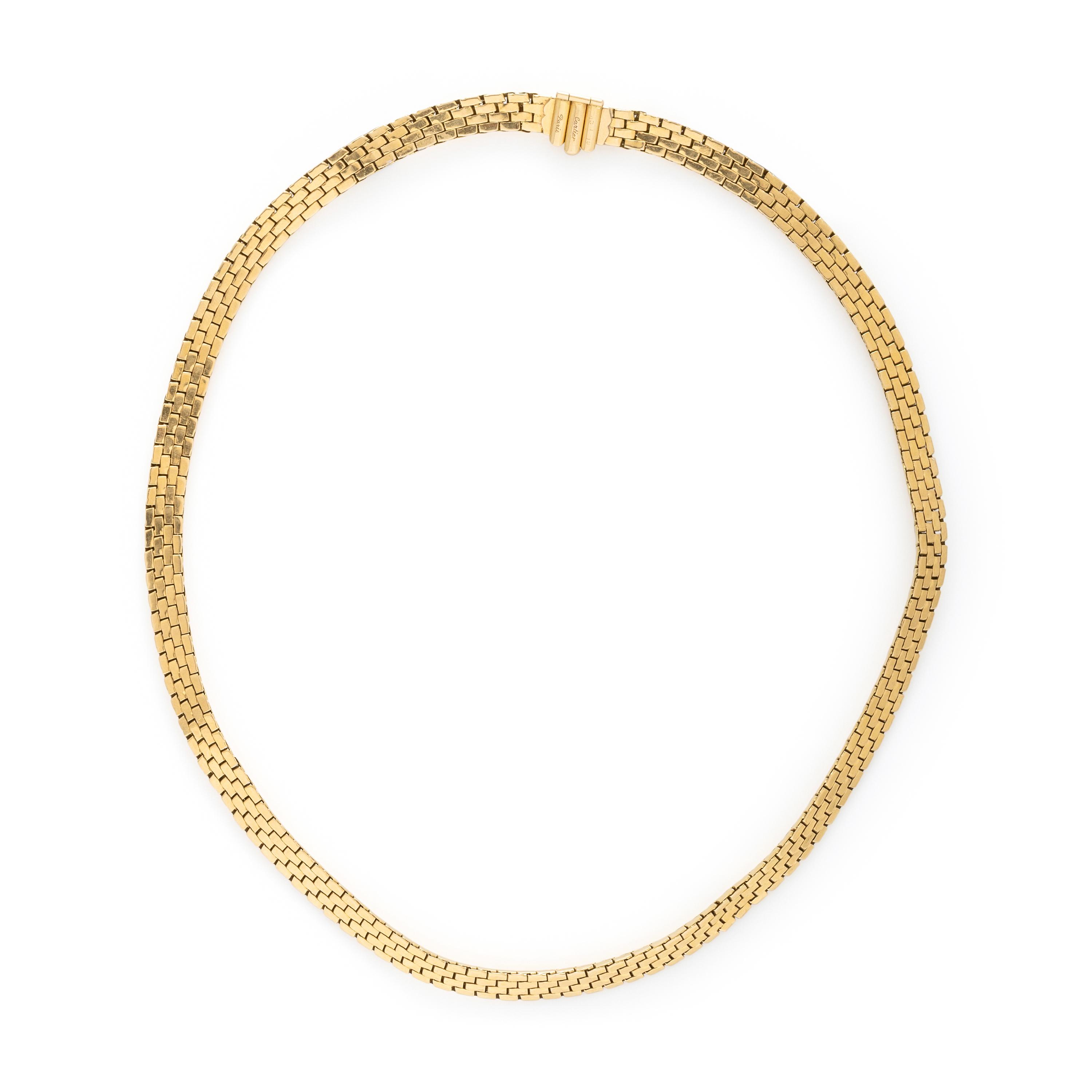 CARTIER, PARIS, YELLOW GOLD PANTHERE LINK NECKLACE