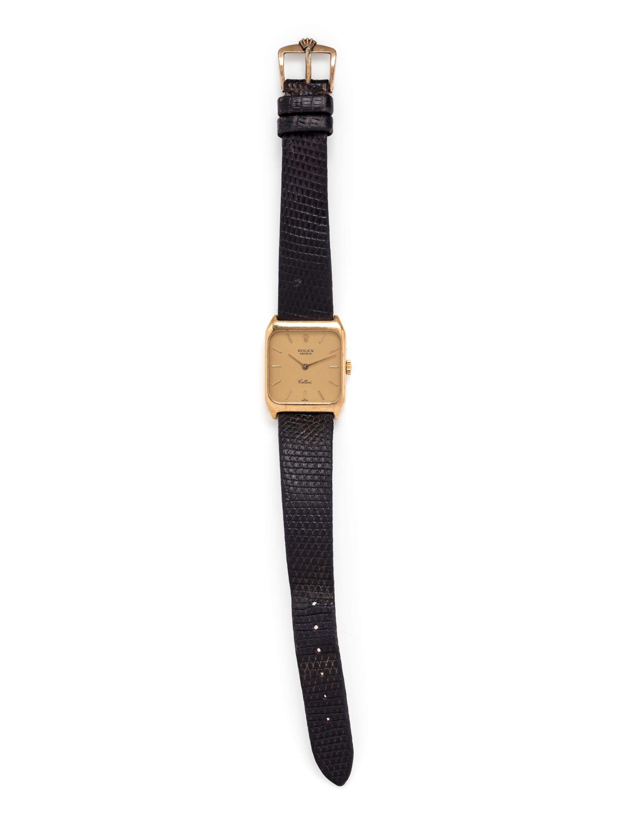 ROLEX, 18K YELLOW GOLD 'CELLINI' WRISTWATCH