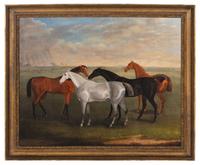 Four Hunters in a Landscape