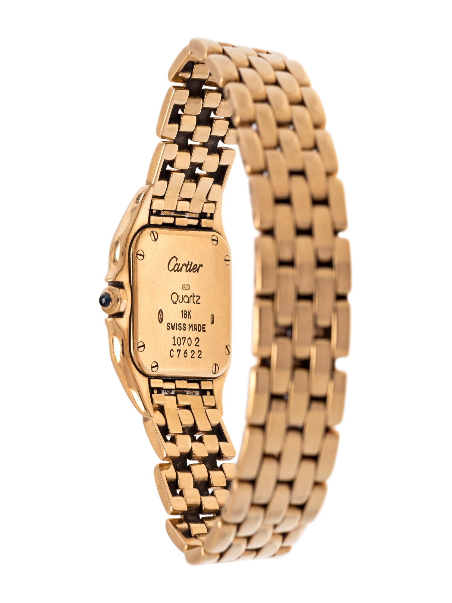 CARTIER, 18K YELLOW GOLD REF. 1070 'PANTHÈRE' WRISTWATCH