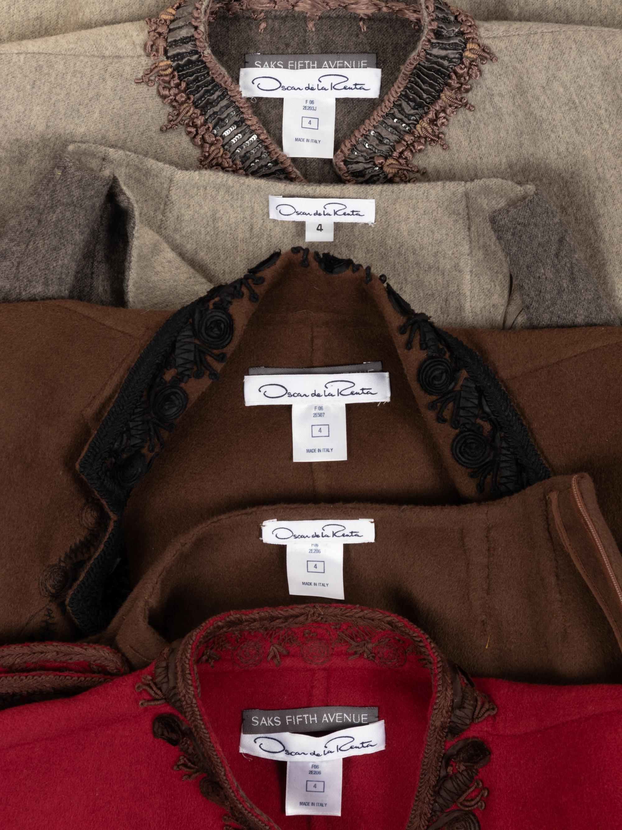 Three Oscar de la Renta Items: Two Skirt Suits, One Jacket, Fall 2006