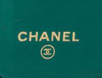 A Chanel Emerald Quilted Calfskin Leather Wallet, 7.25" x 4" x 1".