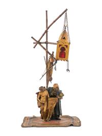 An Austrian Cold Painted Bronze Figural Lamp