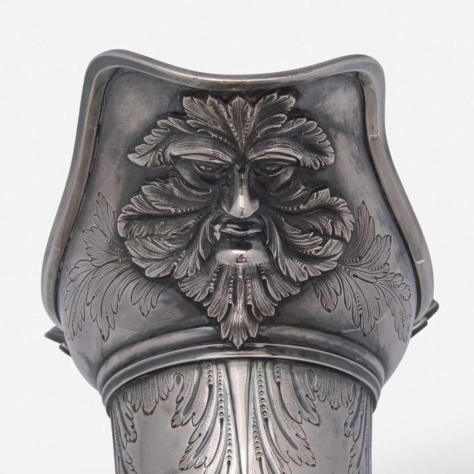 A silver water pitcher and two silver open salt cellars Taylor & Lawrie (active 1837-1862), retailed by Bailey & Kitchen (active 1833-1846), Philadelphia, circa 1840