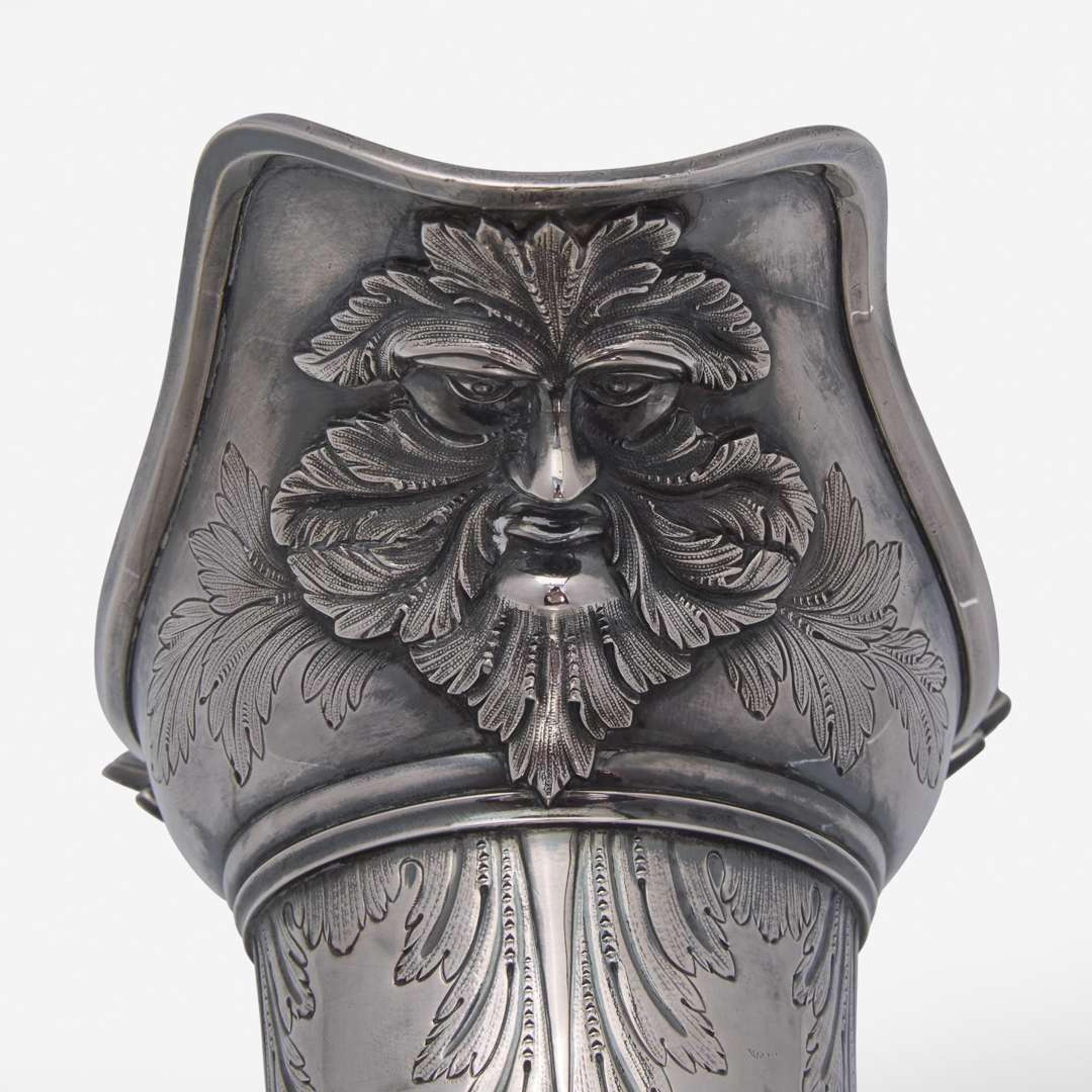 A silver water pitcher and two silver open salt cellars Taylor & Lawrie (active 1837-1862), retailed by Bailey & Kitchen (active 1833-1846), Philadelphia, circa 1840