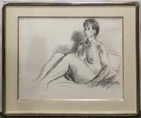 Raphael Soyer, (American, 1899-1987), Female Nude