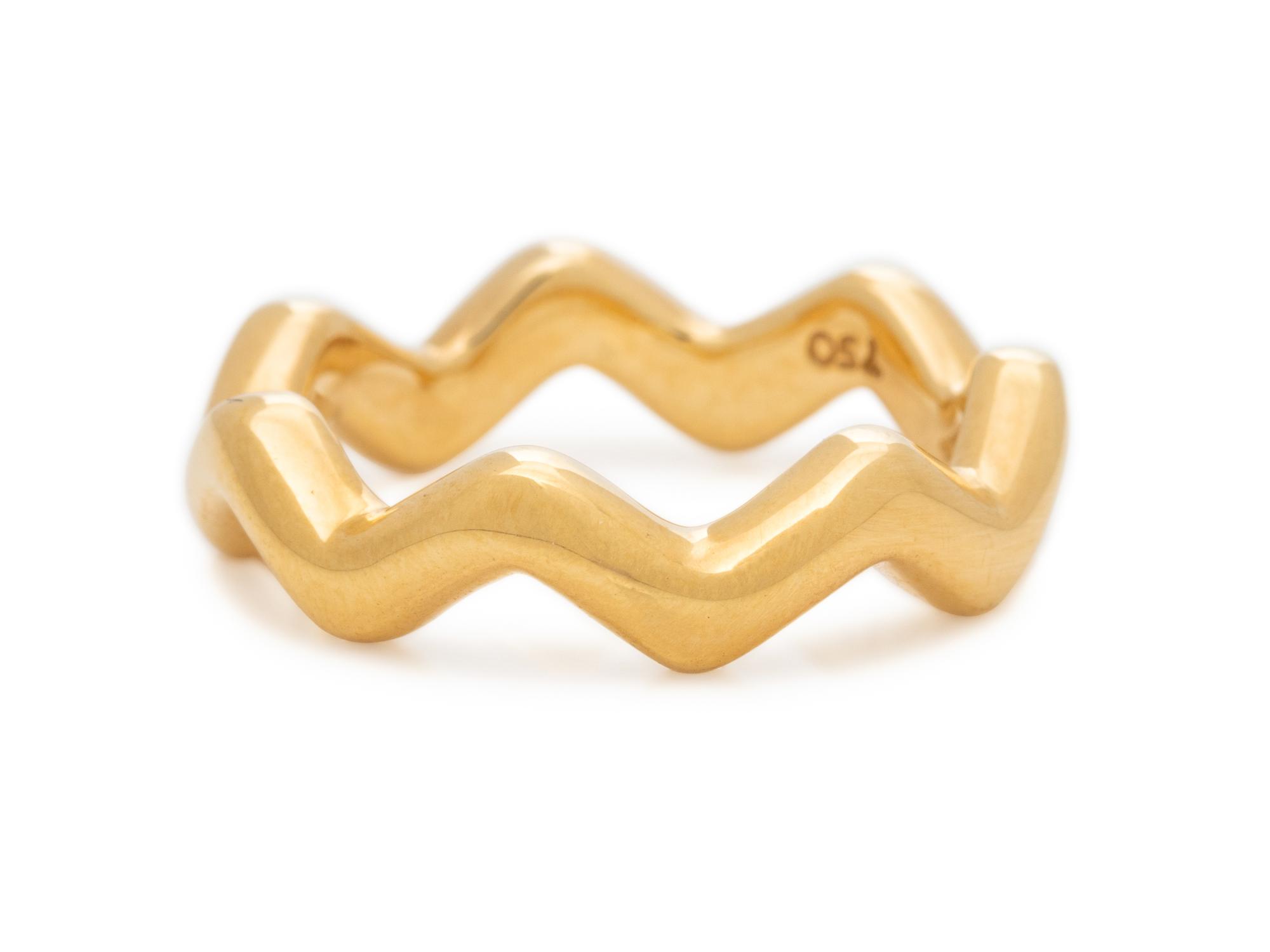 TIFFANY & CO., PALOMA PICASSO, YELLOW GOLD 'ZIG ZAG' RING