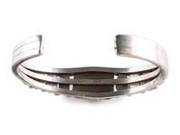 A Navajo Silver and Turquoise Link Concha Belt AND Cuff Bracelet