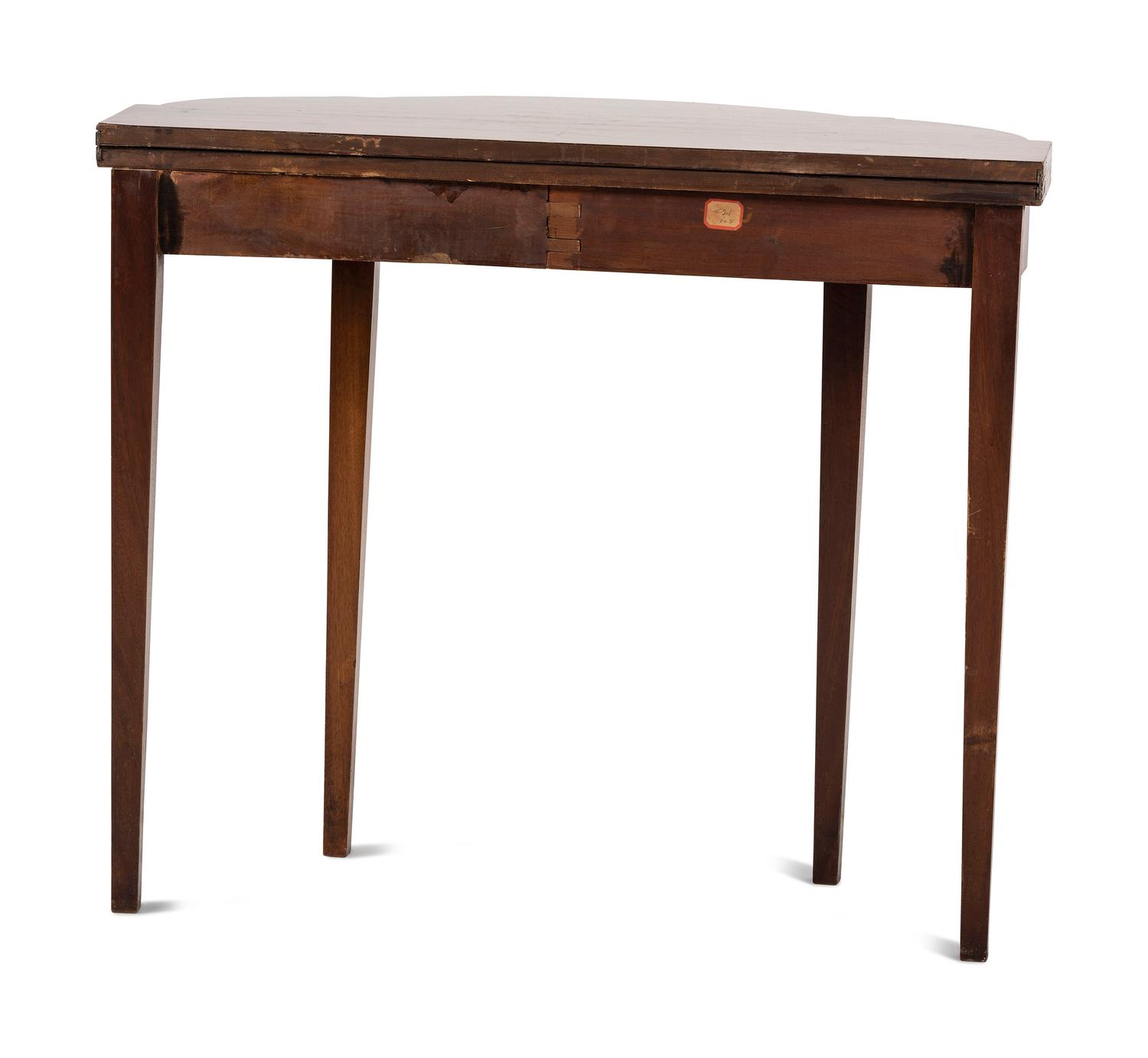 A Federal Inlaid Mahogany Shaped-Top Game Table
