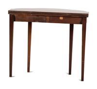 A Federal Inlaid Mahogany Shaped-Top Game Table