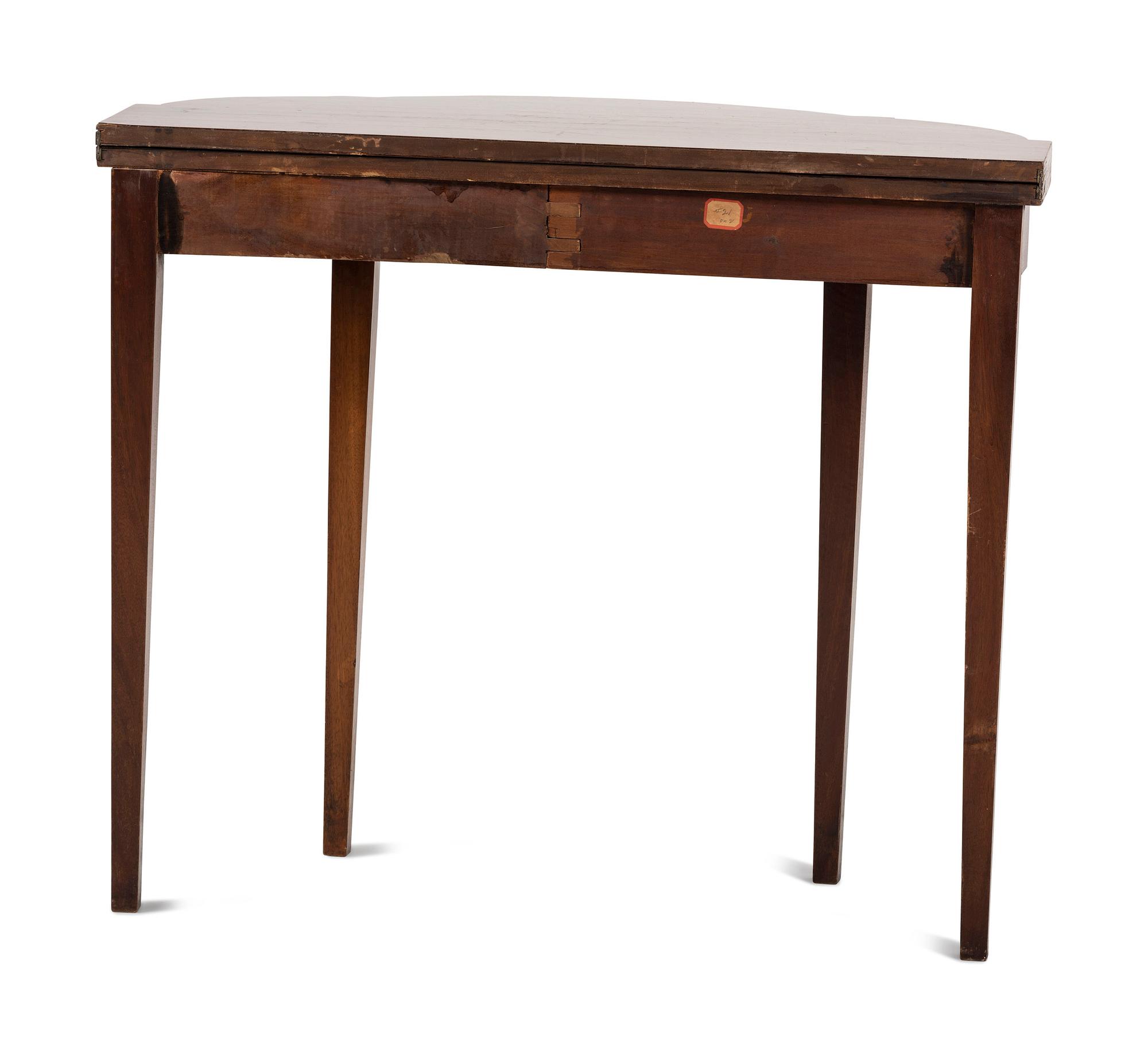 A Federal Inlaid Mahogany Shaped-Top Game Table