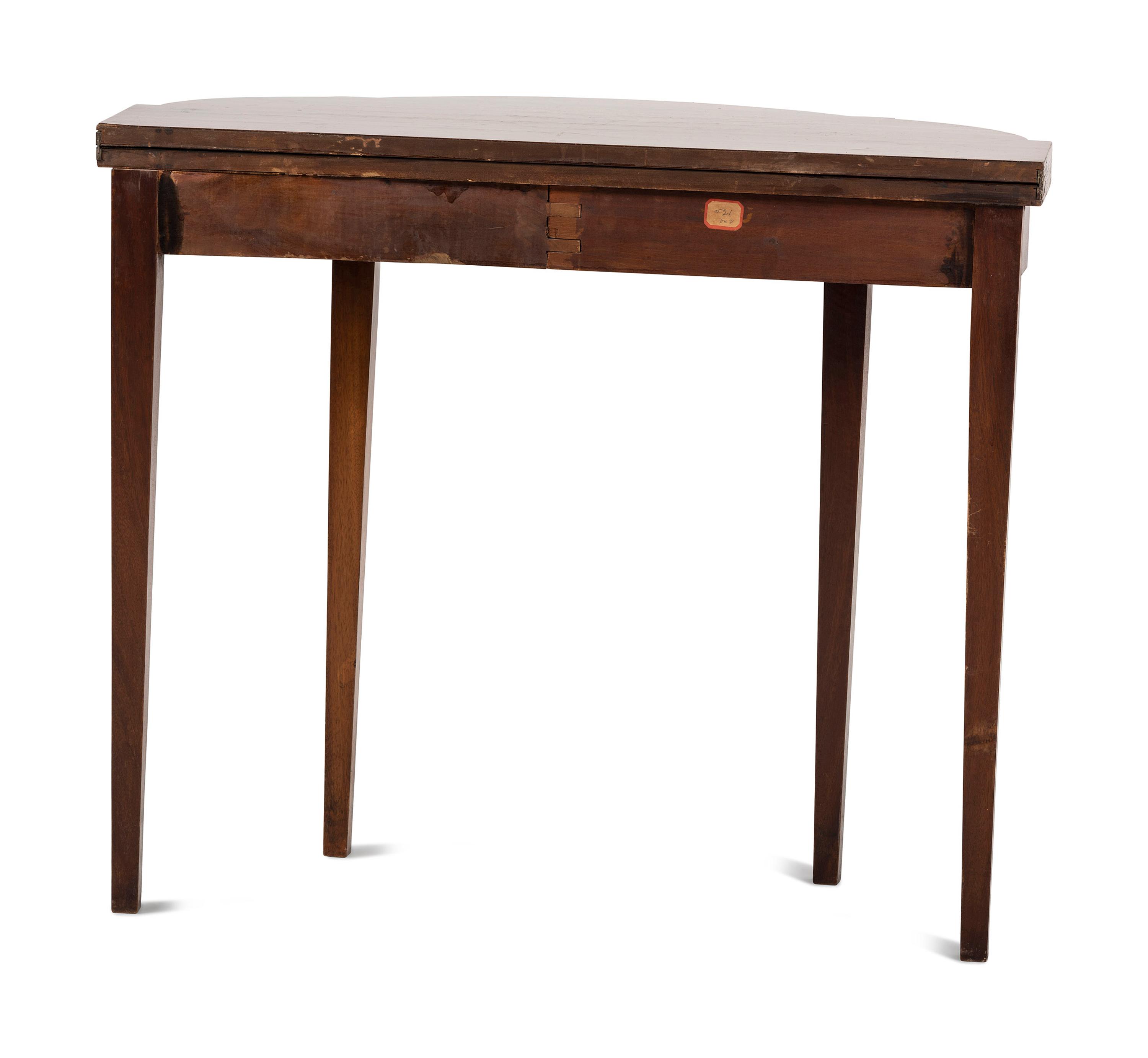 A Federal Inlaid Mahogany Shaped-Top Game Table