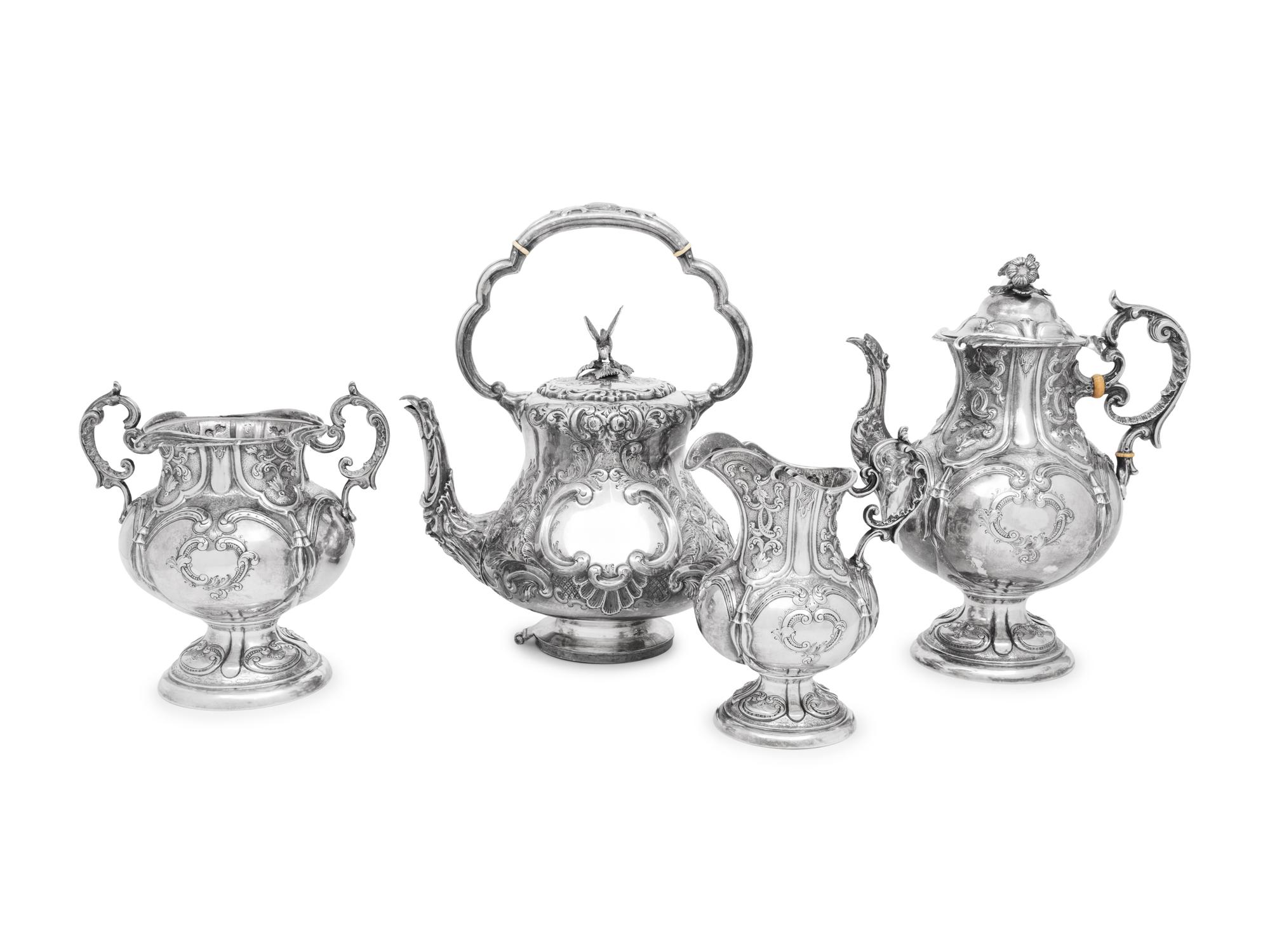 An American Silver Four-Piece Tea Service