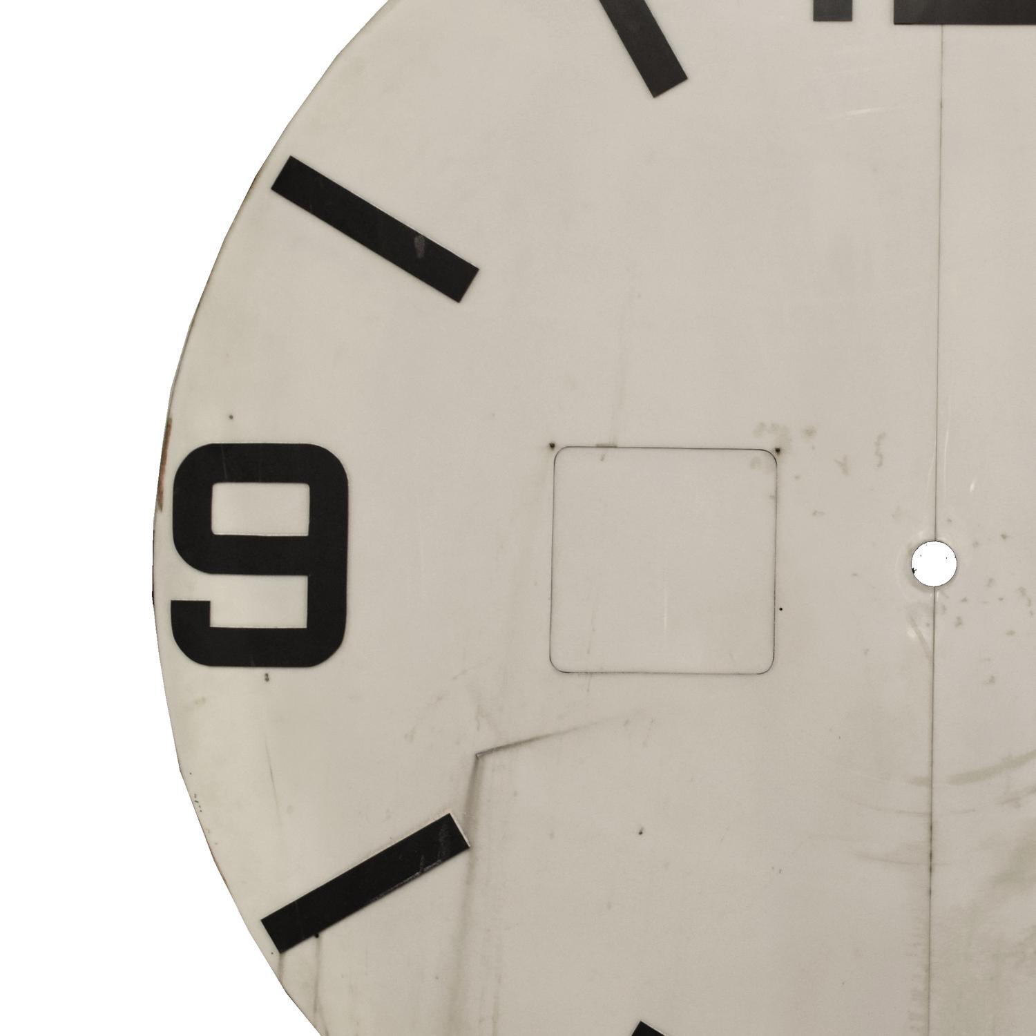A Clock Face 70" W x 1" D x 70" H — United States, Circa 1900