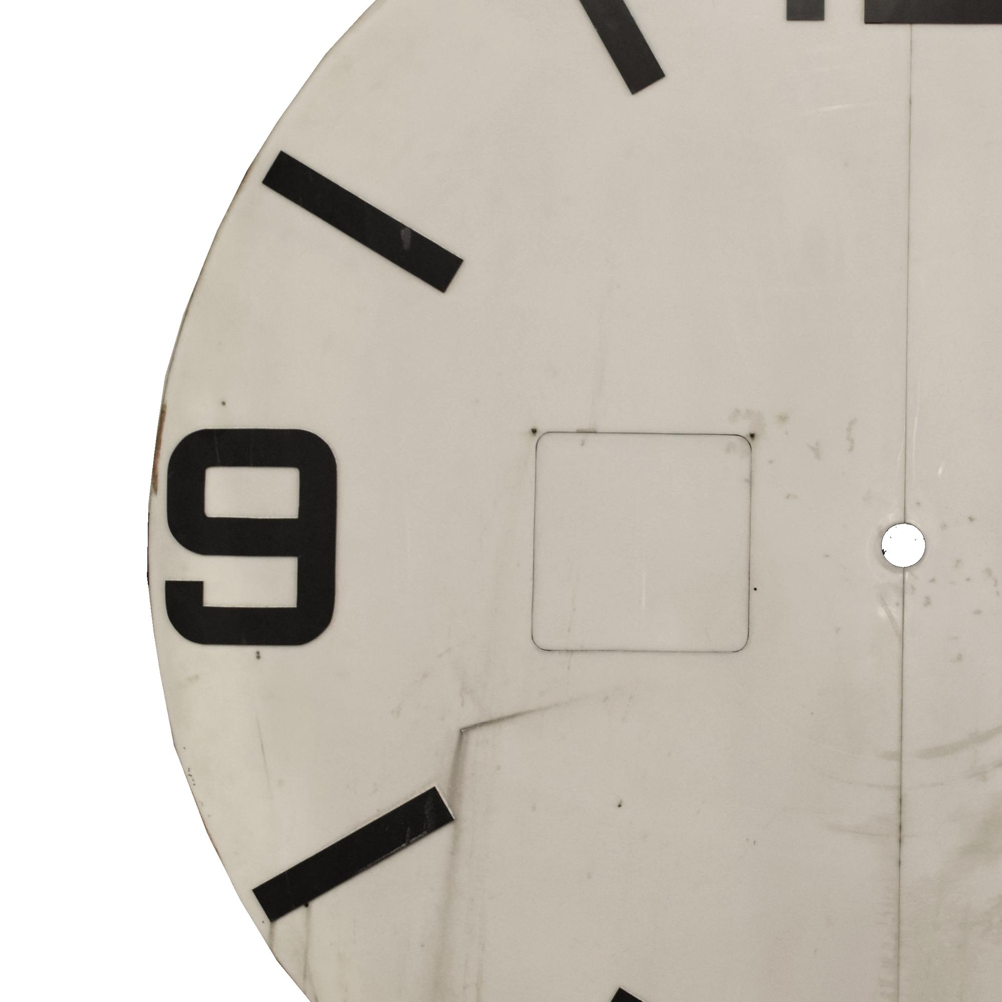 A Clock Face 70" W x 1" D x 70" H — United States, Circa 1900