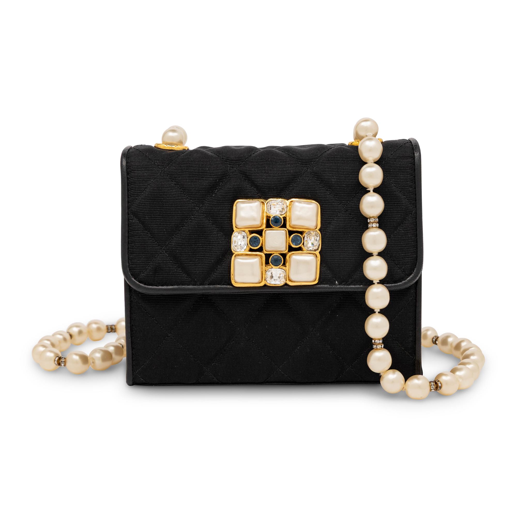 Chanel, Mini Square Flap Bag with Gripoix Pearl Strap