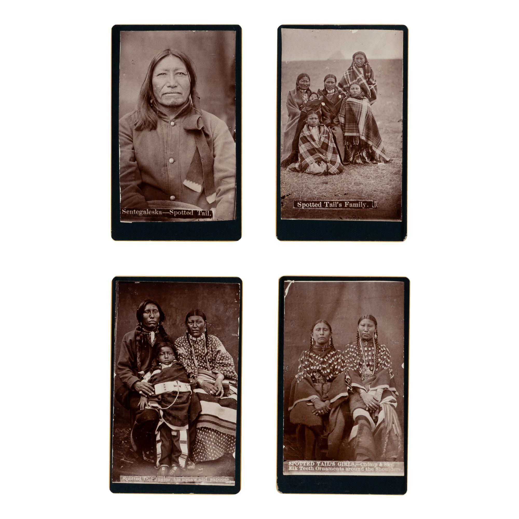 W.R. Cross (American, 1839-1907) — Brule Sioux Chief Spotted Tail and His Family