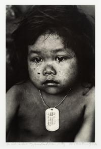 David Hume Kennerly, (American, b. 1947), Refugee Girl wearing US Dog Tag, Phnom Penh, Cambodia, 1976