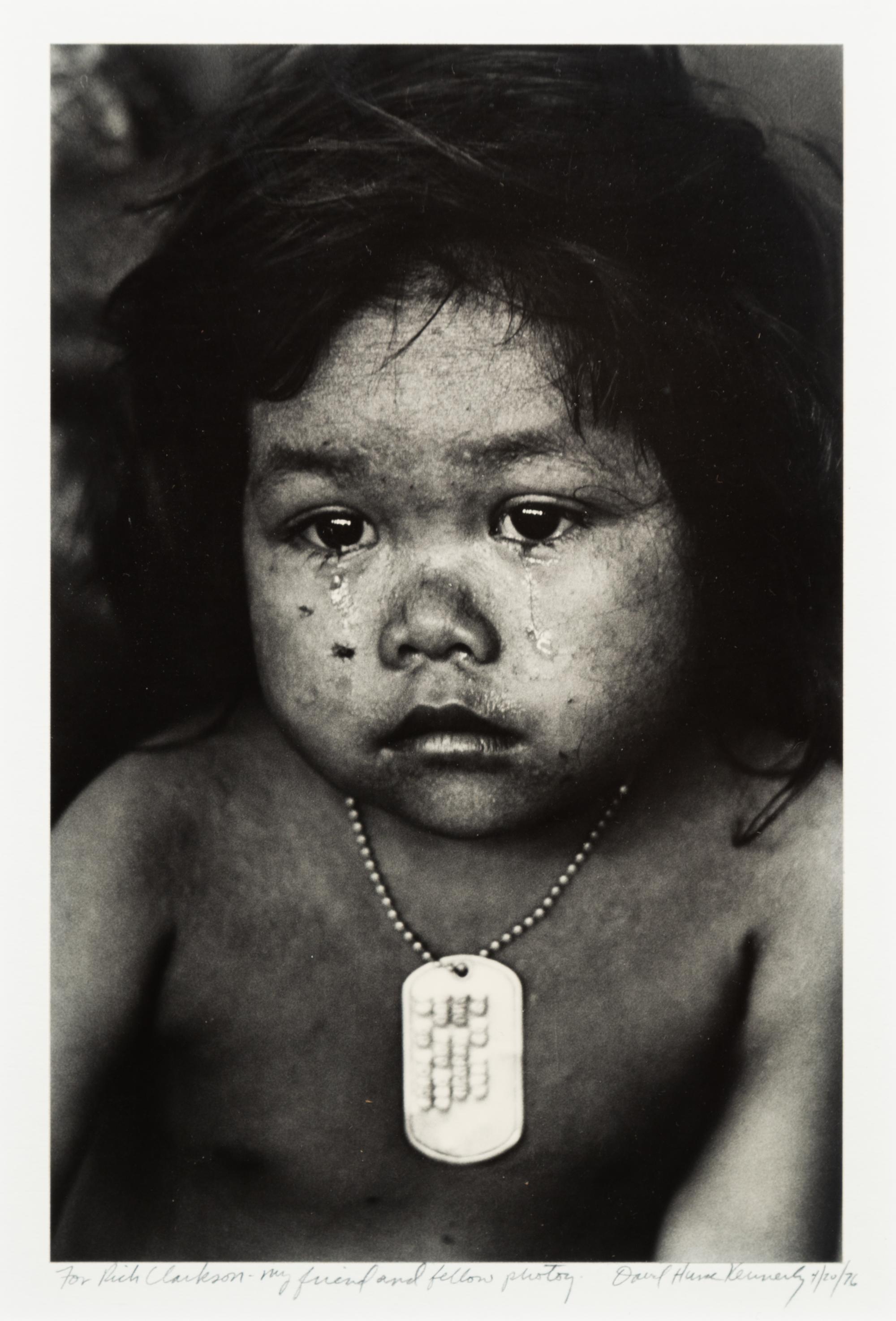 David Hume Kennerly, (American, b. 1947), Refugee Girl wearing US Dog Tag, Phnom Penh, Cambodia, 1976
