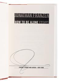 FRANZEN, Jonathan (b. 1959). A group of 5 SIGNED FIRST EDITIONS, comprising: