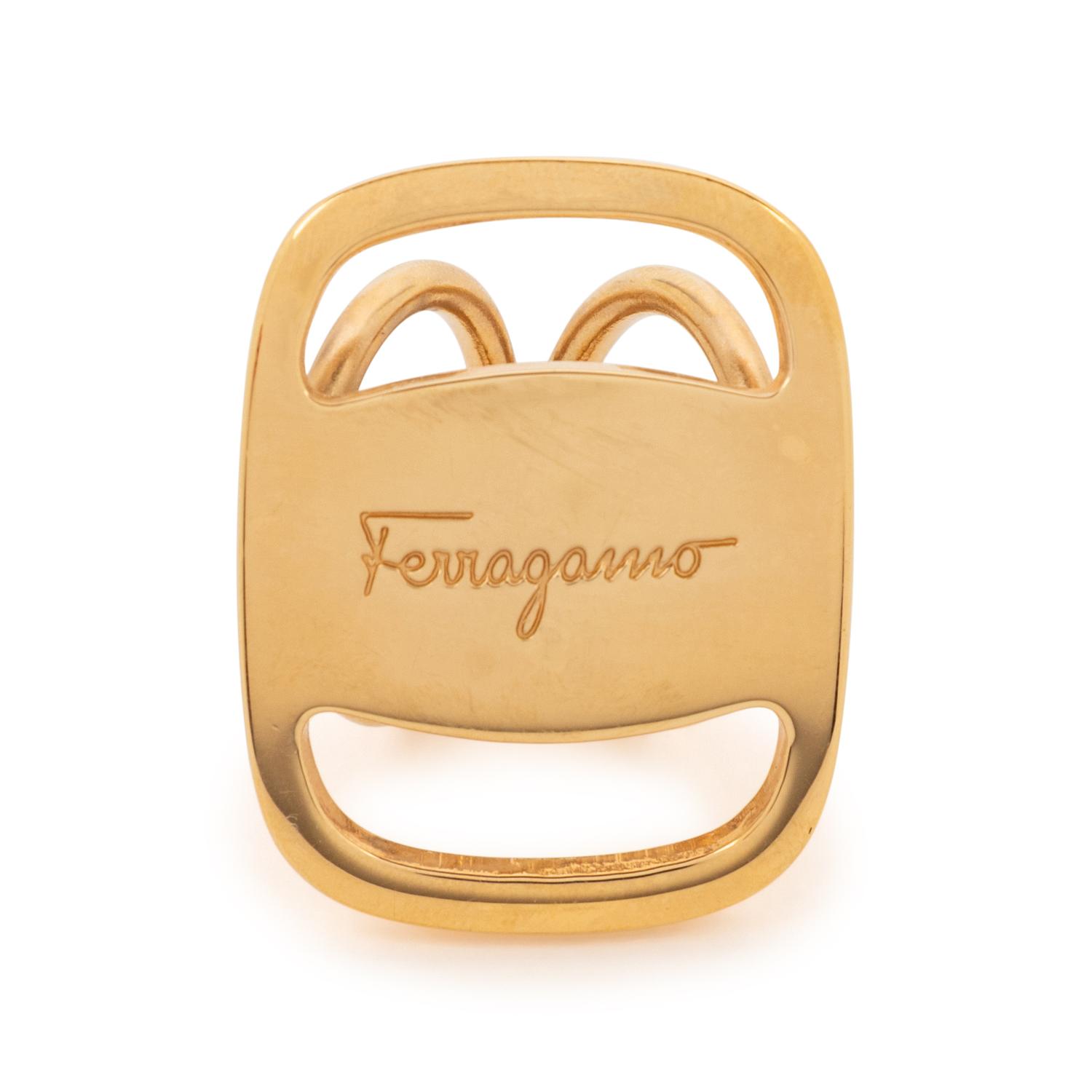 Ferragamo; Leather Tote, Scarf & Scarf Ring