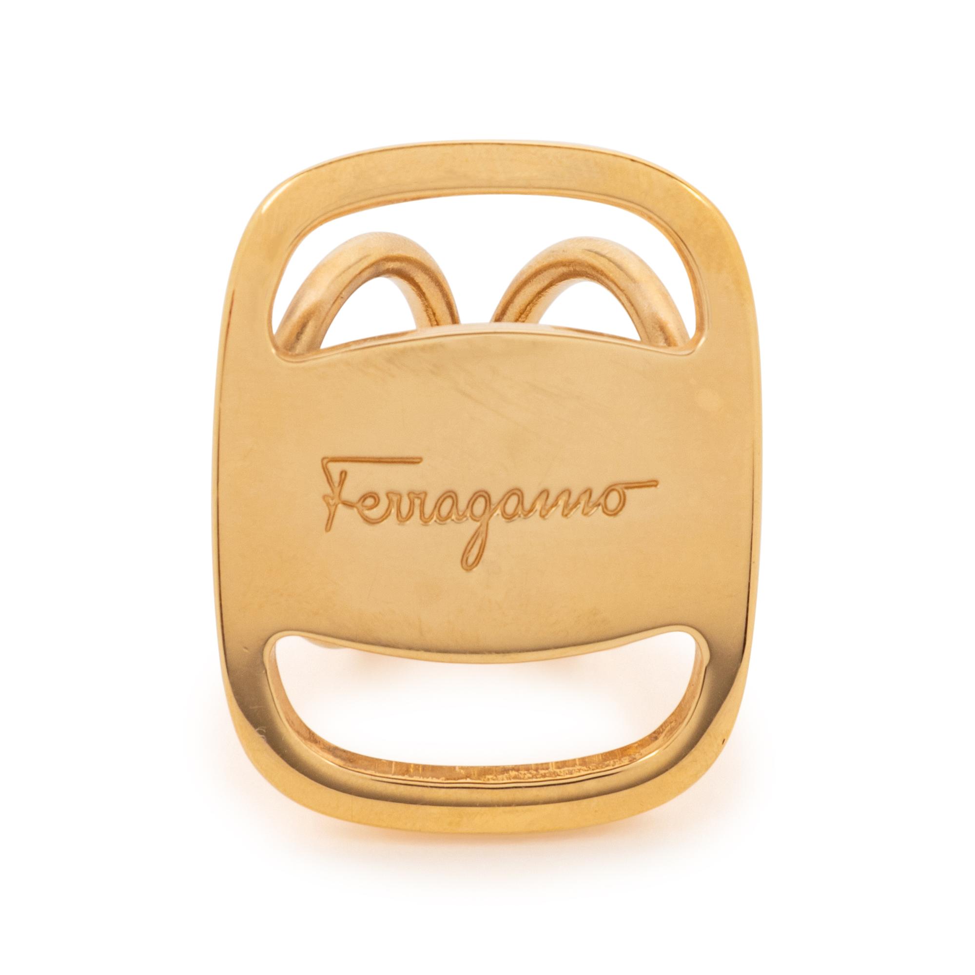 Ferragamo; Leather Tote, Scarf & Scarf Ring