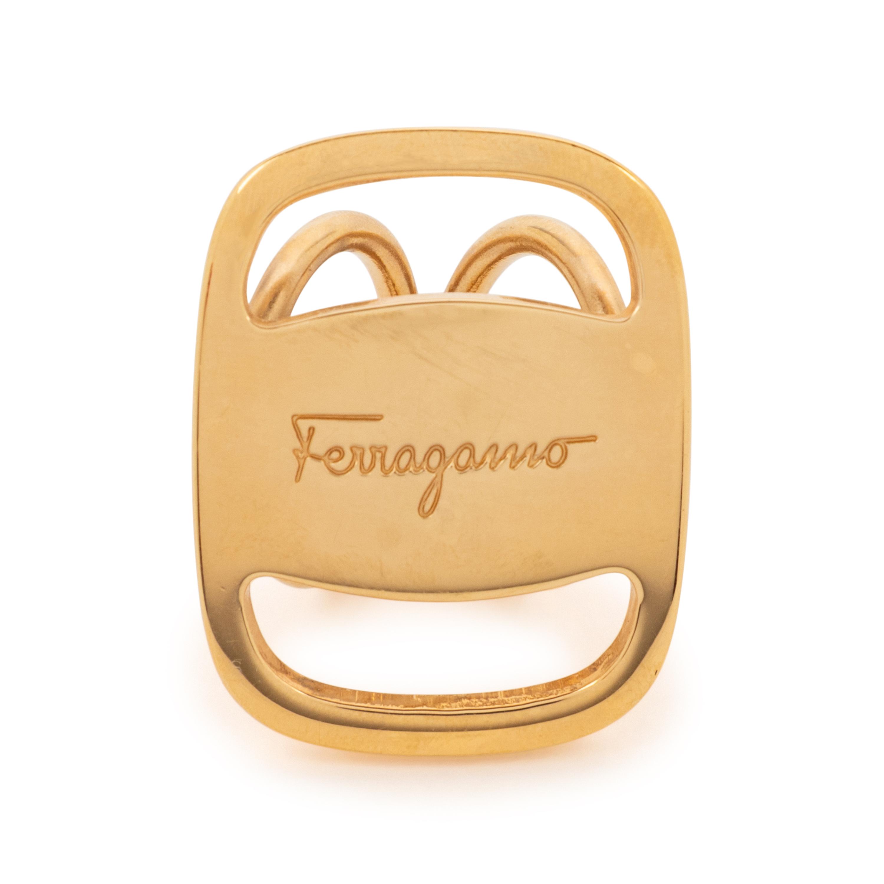 Ferragamo; Leather Tote, Scarf & Scarf Ring