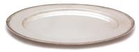 An American Silver Oval Tray, Gorham, Providence, RI, 20th Century, having a Greek Key border design