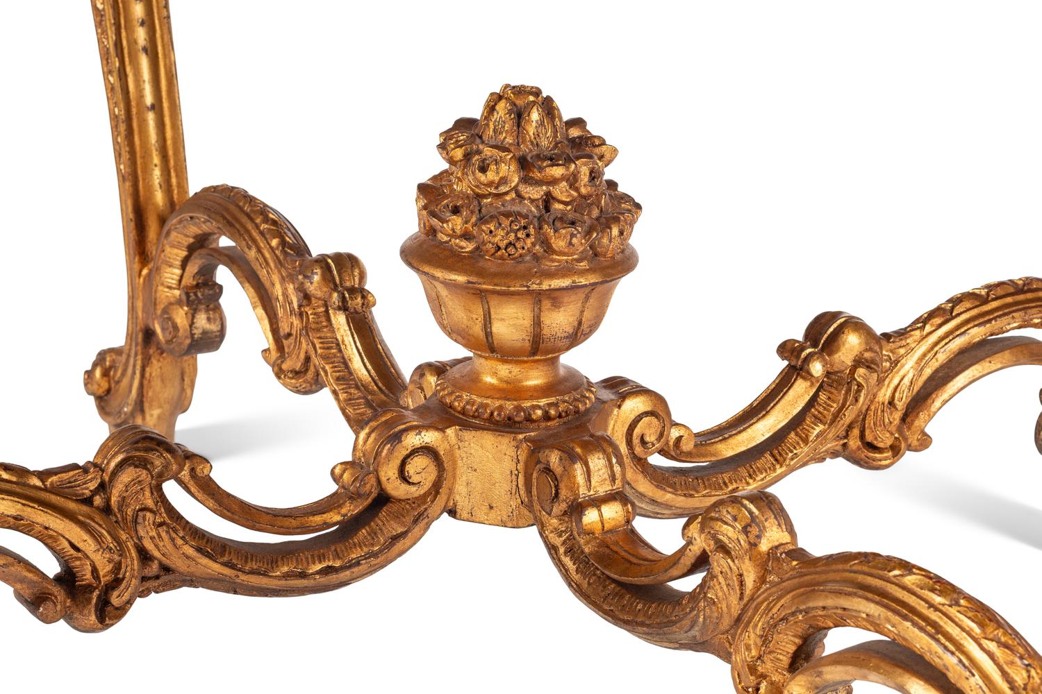 A Continental Giltwood, Specimen Marble and Micro Mosaic Center Table