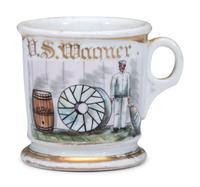 A Flour Miller's Porcelain Occupational Shaving Mug