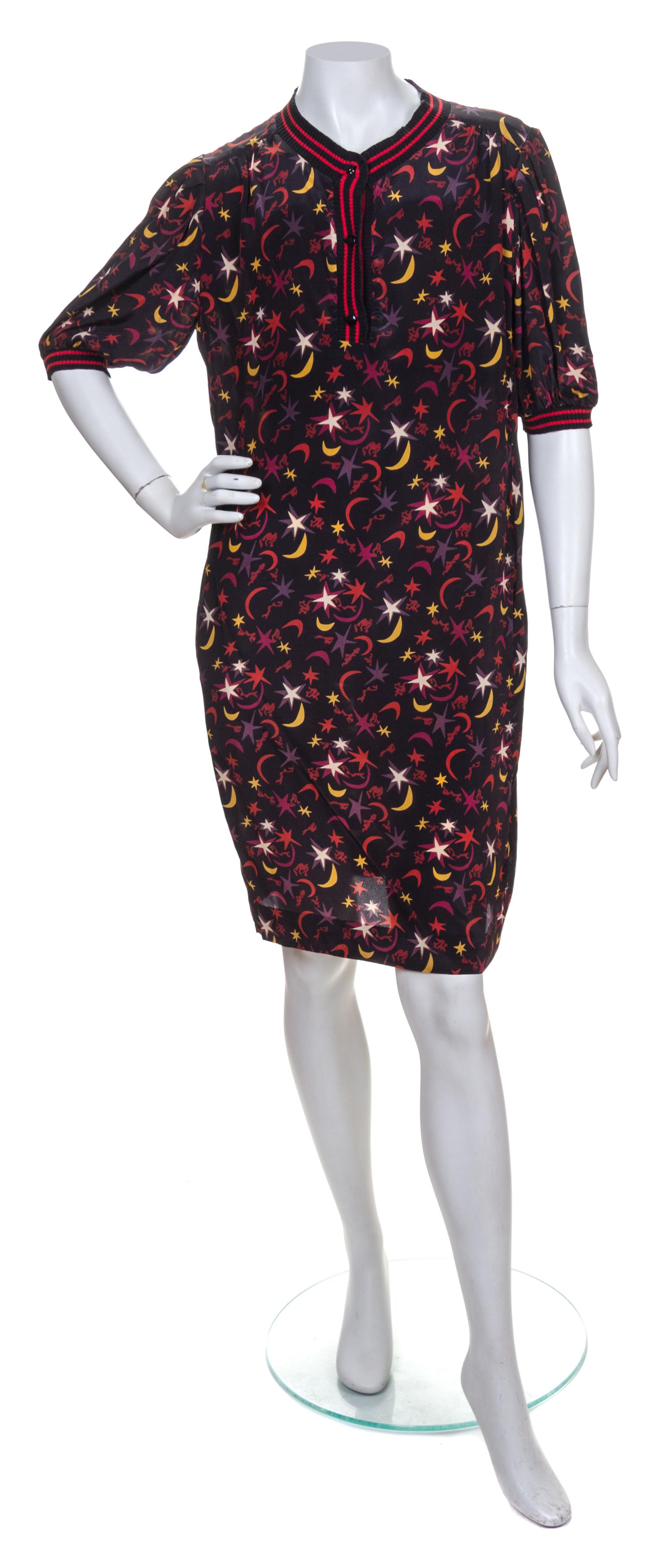 An Ungaro Multicolor Silk Printed Dress, Size 42.