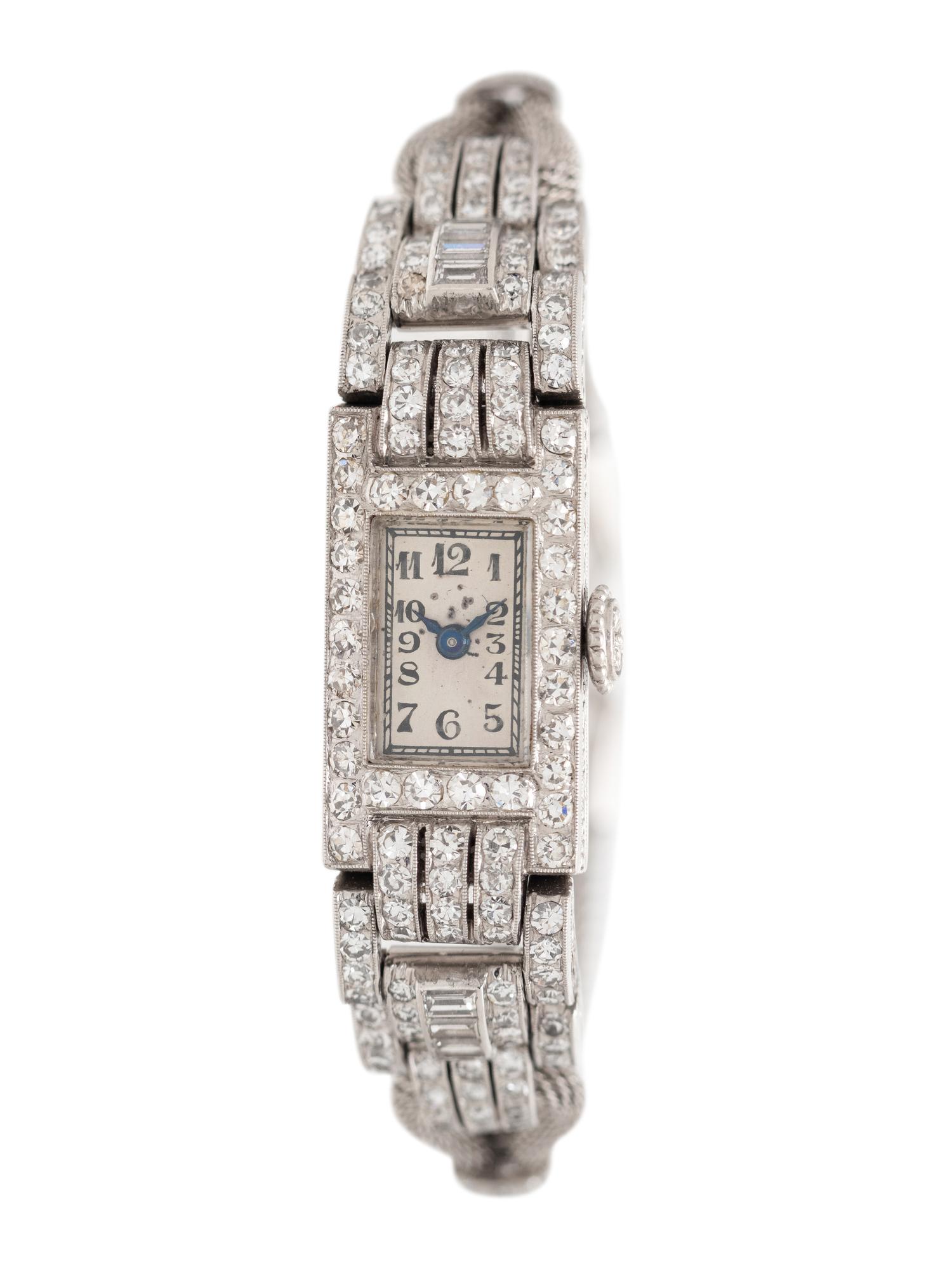 VACHERON & CONSTANTIN, PLATINUM AND DIAMOND WATCH