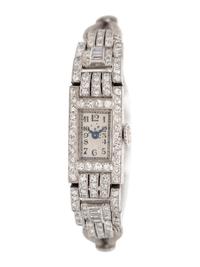 VACHERON & CONSTANTIN, PLATINUM AND DIAMOND WATCH